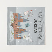 Harry Potter | Hogwarts Castle Happy Birthday Wandteppich (Vorderseite (Horizontal))