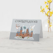 Harry Potter | Hogwarts Castle Herzlichen Glückwun Karte (Gelbe Blume)