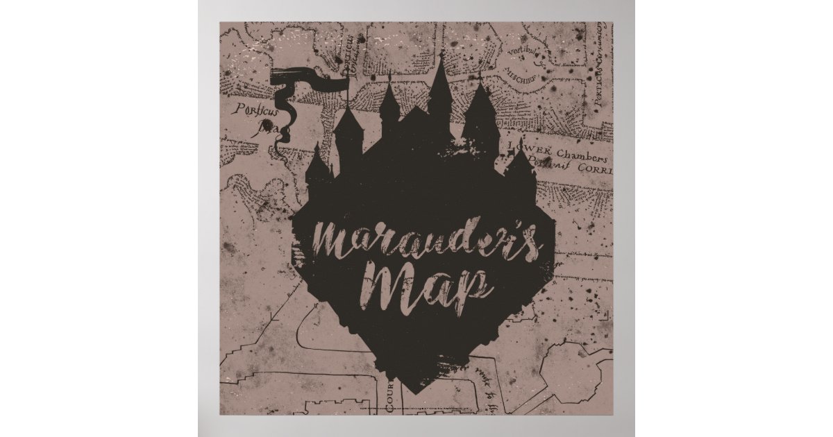 Harry Potter | HOGWARTS™ Castle Marauder's Map Poster | Zazzle.de