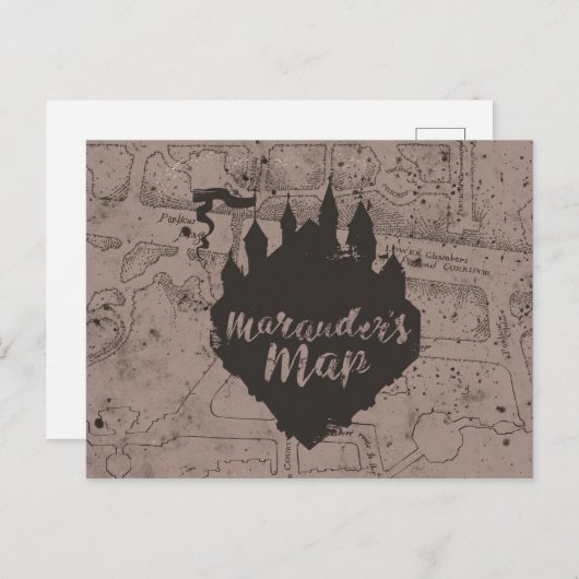 Harry Potter | HOGWARTS™ Castle Marauder's Map Postkarte (Vorne/Hinten)
