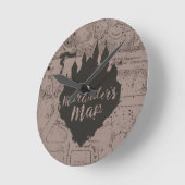 Harry Potter | HOGWARTS™ Castle Marauder's Map Runde Wanduhr (Winkel)