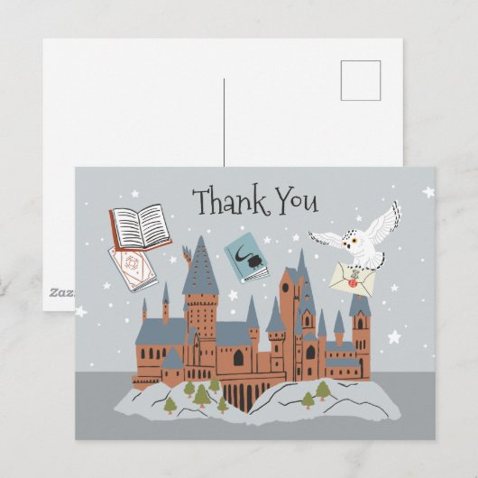 Harry Potter | Hogwarts Castle Thank You Postkarte (Vorne/Hinten)