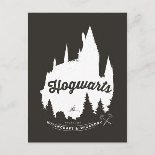 Harry Potter   HOGWARTS™ Castle Typografy Postkarte
