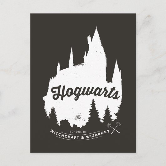 Harry Potter | HOGWARTS™ Castle Typografy Postkarte (Vorderseite)