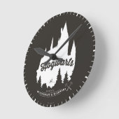 Harry Potter | HOGWARTS™ Castle Typography Runde Wanduhr (Winkel)