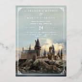 Harry Potter | Hogwarts Castle Wedding Folieneinladung (Vorderseite)