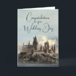 Harry Potter | Hogwarts Castle Wedding Karte<br><div class="desc">Herzlichen Glückwunsch an das glückliche Paar mit dieser Harry Potter Hogwarts Castle Wedding Grußkarte!</div>