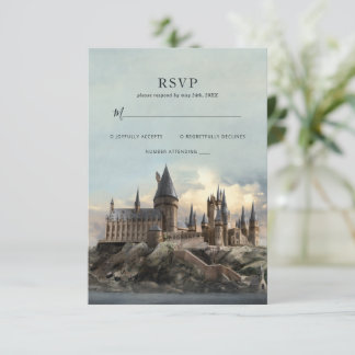 Harry Potter | Hogwarts Castle Wedding RSVP Karte