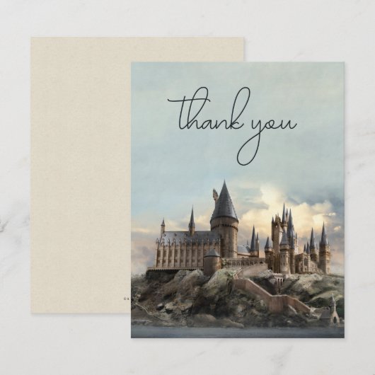 Harry Potter Hogwarts Castle Wedding Vielen Dank Dankeskarte (Vorne/Hinten)