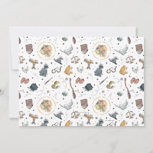 Harry Potter | Hogwarts Crest Birth Announcement Einladung (Rückseite)