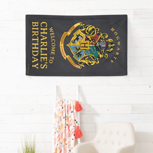 Harry Potter Hogwarts Crest Birthday Banner (Insitu)