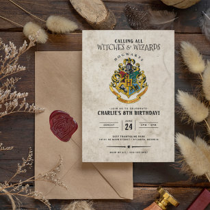 Harry Potter Hogwarts Crest Birthday Einladung