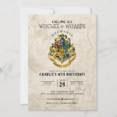Harry Potter Hogwarts Crest Birthday Einladung (Vorderseite)
