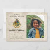 Harry Potter Hogwarts Crest Birthday - Foto Einladung (Vorderseite)