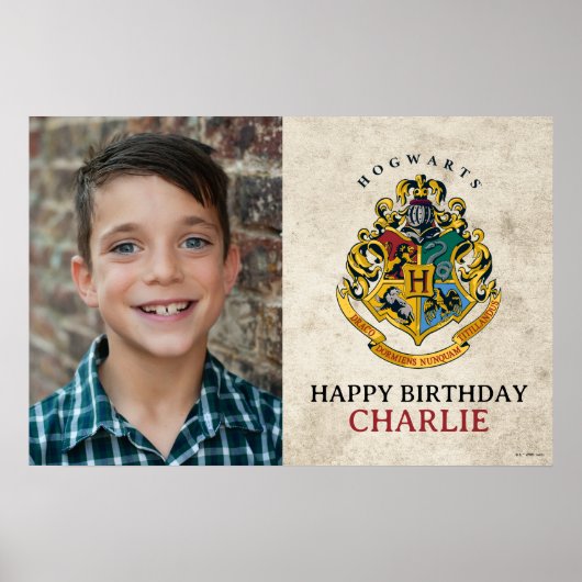 Harry Potter Hogwarts Crest Birthday Poster (Vorne)
