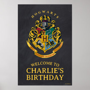 Harry Potter Hogwarts Crest Birthday Poster