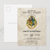Harry Potter Hogwarts Crest Birthday Postkarte (Vorne/Hinten)