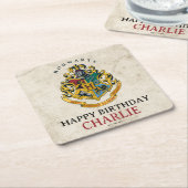 Harry Potter Hogwarts Crest Birthday Rechteckiger Pappuntersetzer (angewinkelt)