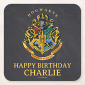 Harry Potter Hogwarts Crest Birthday Rechteckiger Pappuntersetzer (Vorderseite)