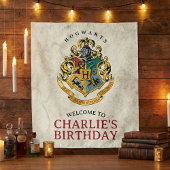 Harry Potter Hogwarts Crest Birthday Wandteppich