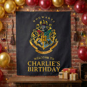 Harry Potter Hogwarts Crest Birthday Wandteppich
