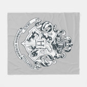 Harry Potter | Hogwarts Crest - Black and White Fleecedecke (Vorderseite (Horizontal))