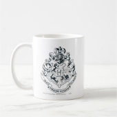 Harry Potter | Hogwarts Crest - Black and White Kaffeetasse (Links)