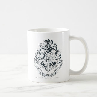 Harry Potter | Hogwarts Crest - Black and White Kaffeetasse