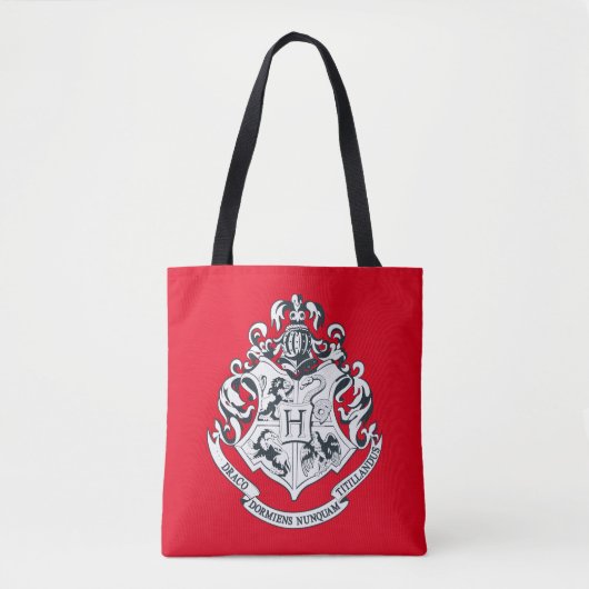 Harry Potter | Hogwarts Crest - Black and White Tasche (Vorderseite)