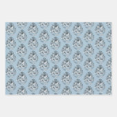 Harry Potter | Hogwarts Crest - Blau Geschenkpapier Set (Vorderseite)