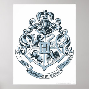 Harry Potter   Hogwarts Crest - Blau Poster