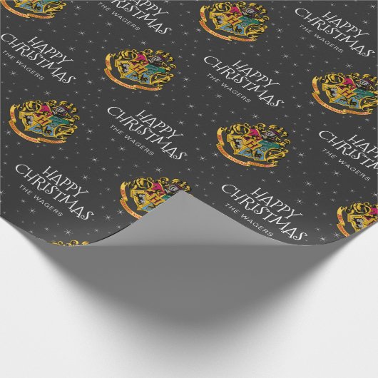 Harry Potter | Hogwarts Crest - Frohe Weihnachten Geschenkpapier (Ecke)