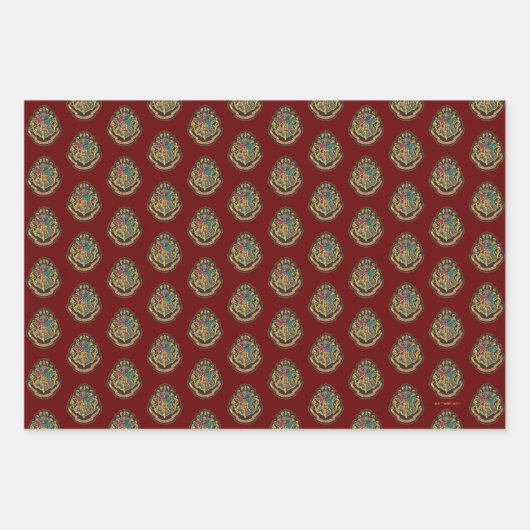 Harry Potter | Hogwarts Crest Geschenkpapier Set (Vorderseite 2)