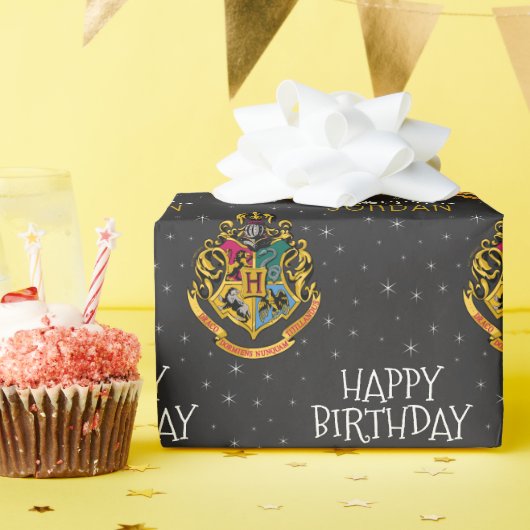 Harry Potter | Hogwarts Crest - Happy Birthday Geschenkpapier (Geburtstagsparty)