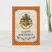 Harry Potter Hogwarts Crest Happy Birthday Karte (Vorderseite)