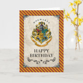 Harry Potter Hogwarts Crest Happy Birthday Karte (Gelbe Blume)
