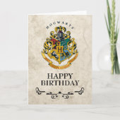 Harry Potter Hogwarts Crest Happy Birthday Karte (Vorderseite)