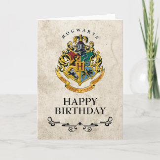 Harry Potter Hogwarts Crest Happy Birthday Karte