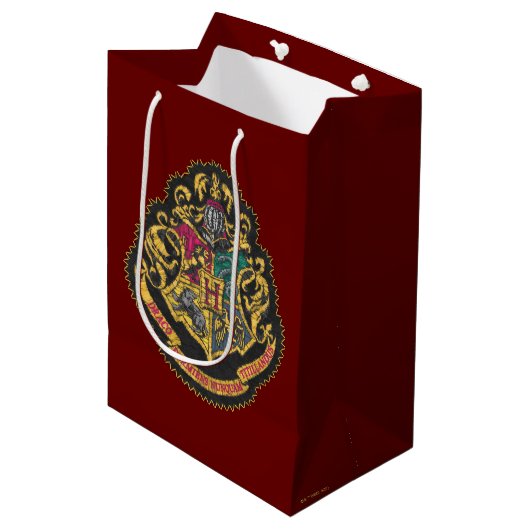 Harry Potter | Hogwarts Crest Mittlere Geschenktüte (Vorderseite Schrägansicht)