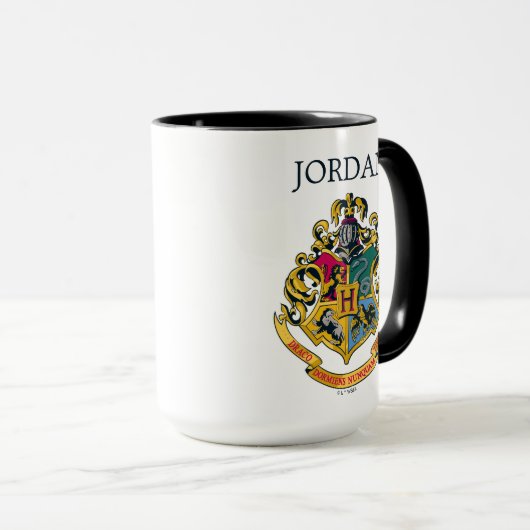 Harry Potter | Hogwarts Crest | Name hinzufügen Tasse (VorderseiteRechts)