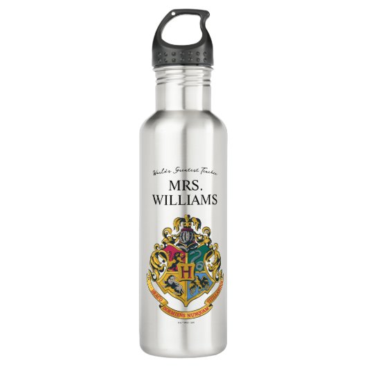 Harry Potter | Hogwarts Crest Teacher Personalisie Edelstahlflasche (Vorderseite)