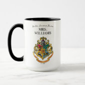 Harry Potter | Hogwarts Crest Teacher Personalisie Tasse (Links)