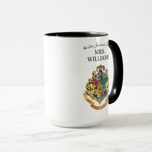 Harry Potter | Hogwarts Crest Teacher Personalisie Tasse (VorderseiteRechts)