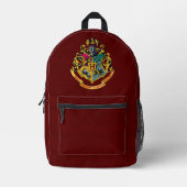 Harry Potter | Hogwarts Crest - Vollfarbigkeit Bedruckter Rucksack (Vorderseite)