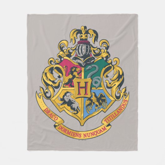 Harry Potter | Hogwarts Crest - Vollfarbigkeit Fleecedecke (Vorderseite)