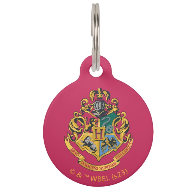 Harry Potter | Hogwarts Crest - Vollfarbigkeit Haustiermarke (Vorderseite)