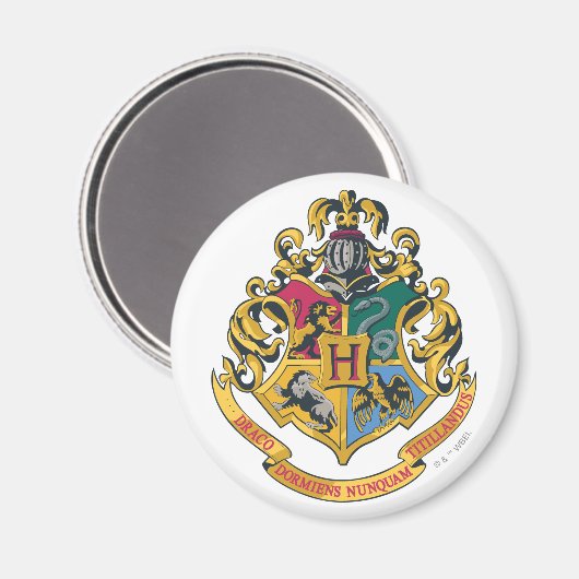 Harry Potter | Hogwarts Crest - Vollfarbigkeit Magnet (Vorderseite/Rückseite)