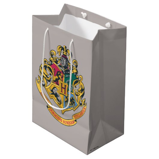 Harry Potter | Hogwarts Crest - Vollfarbigkeit Mittlere Geschenktüte (Vorderseite Schrägansicht)