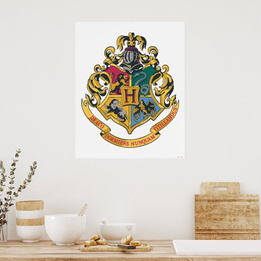 Harry Potter | Hogwarts Crest - Vollfarbigkeit Poster (Küche)