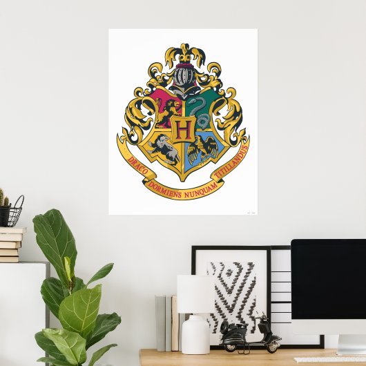 Harry Potter | Hogwarts Crest - Vollfarbigkeit Poster (Heimbüro)
